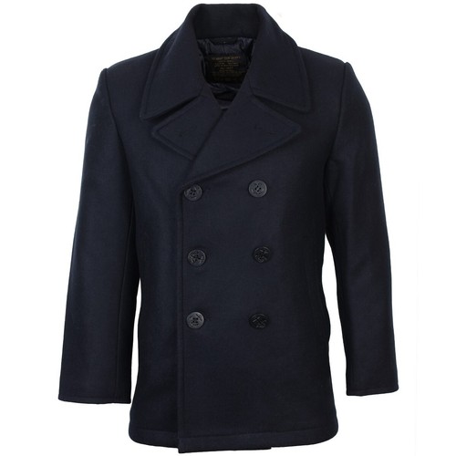 Dark blue navy pea coat - us,