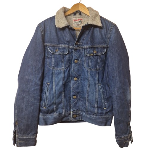 Lee sherpa giacca denim blu - sherpa,